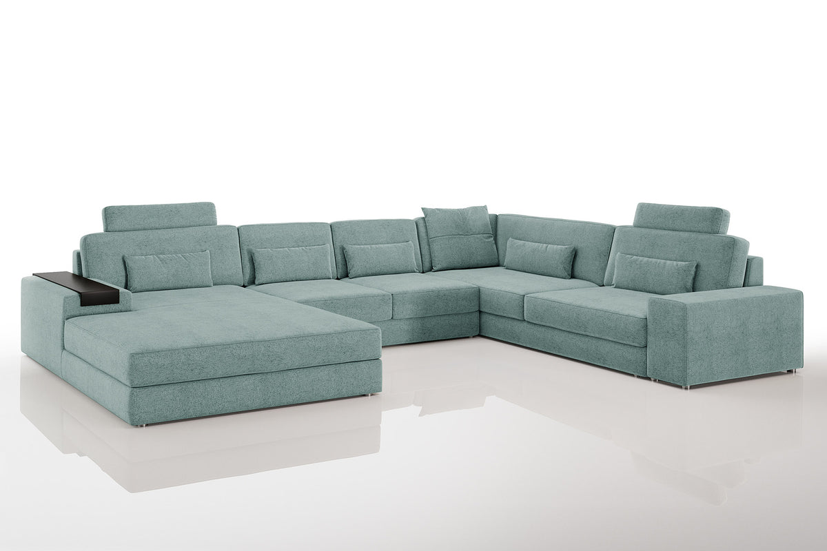 Los Angeles Modern Fabric U-Chaise Sectional
