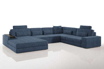 Los Angeles Modern Fabric U-Chaise Sectional