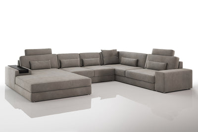 Los Angeles Modern Fabric U-Chaise Sectional