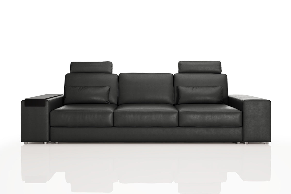 Los Angeles Modern Leather 3 Seater Sofa