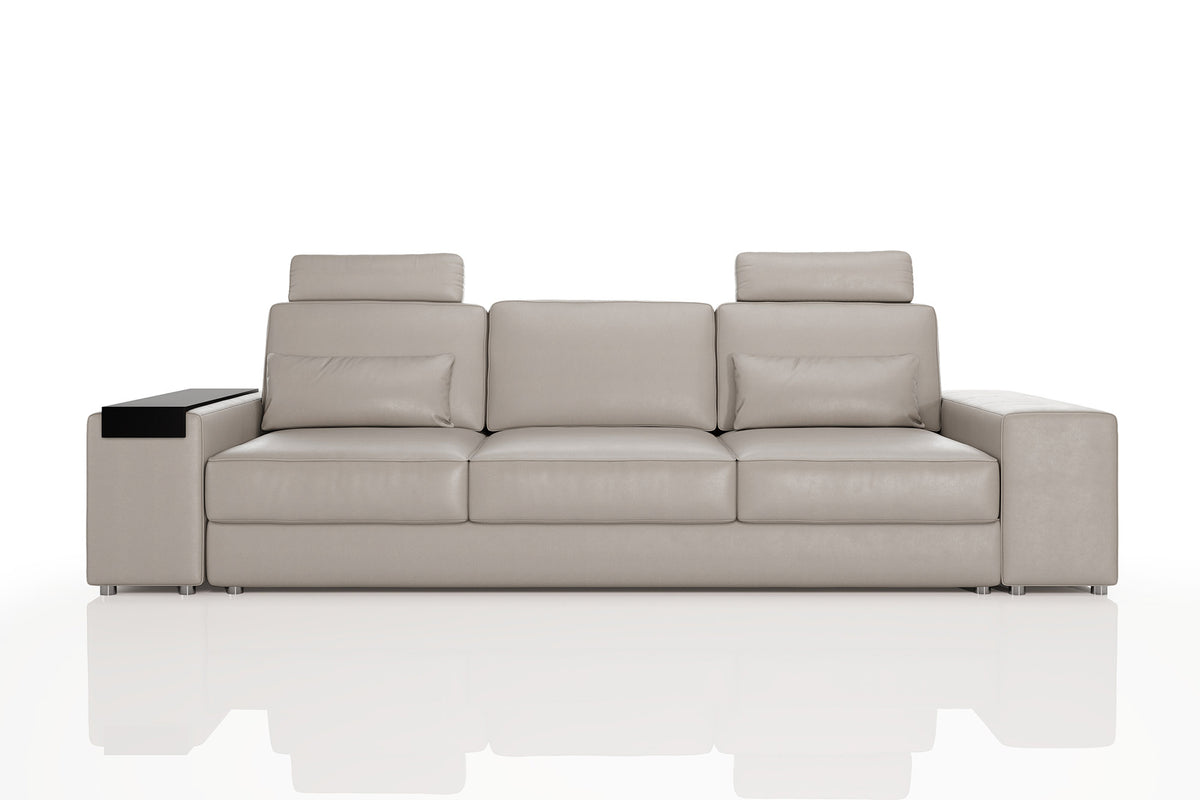 Los Angeles Modern Leather 3 Seater Sofa