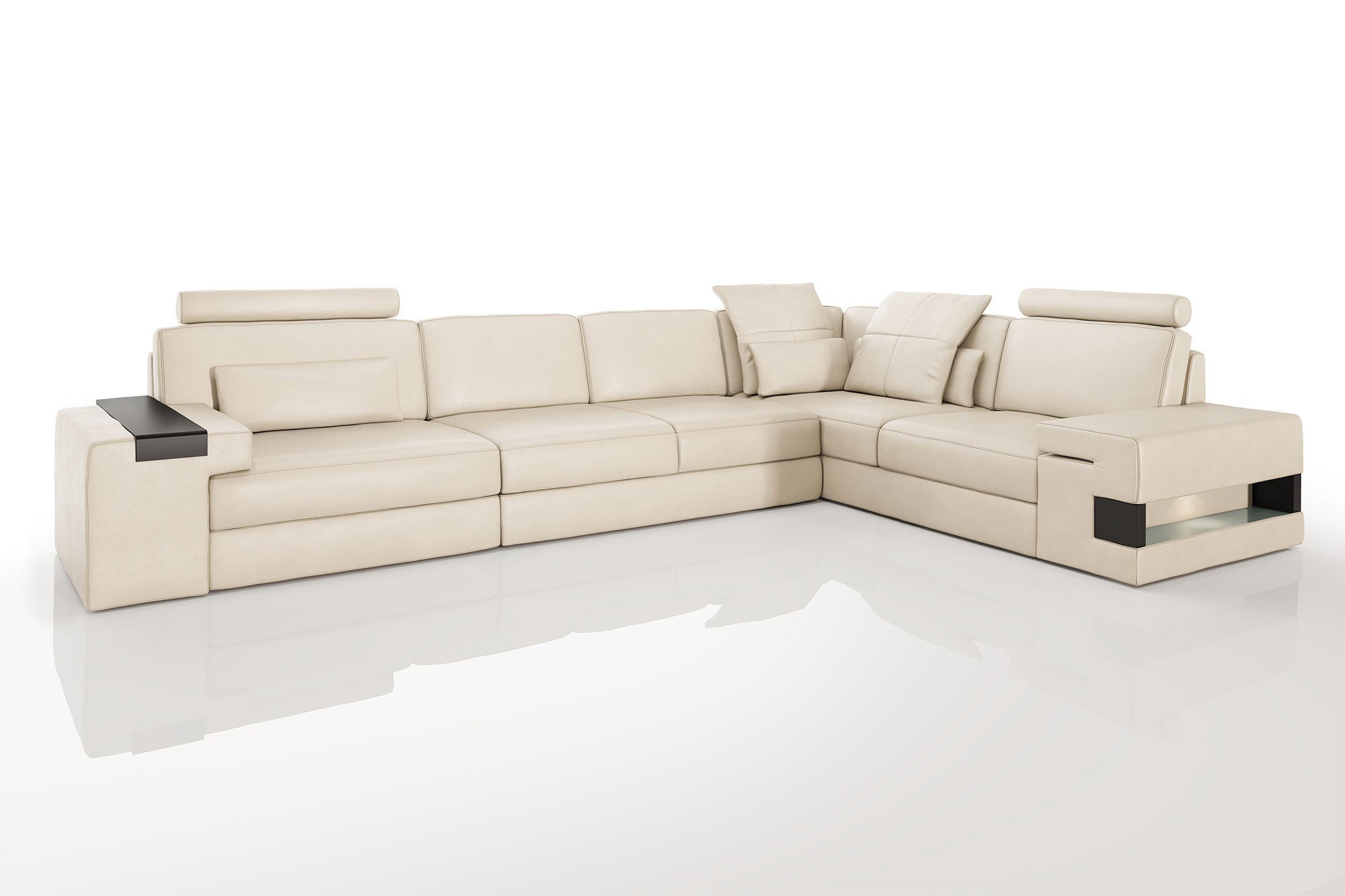 Los Angeles II Leather L-Sectional