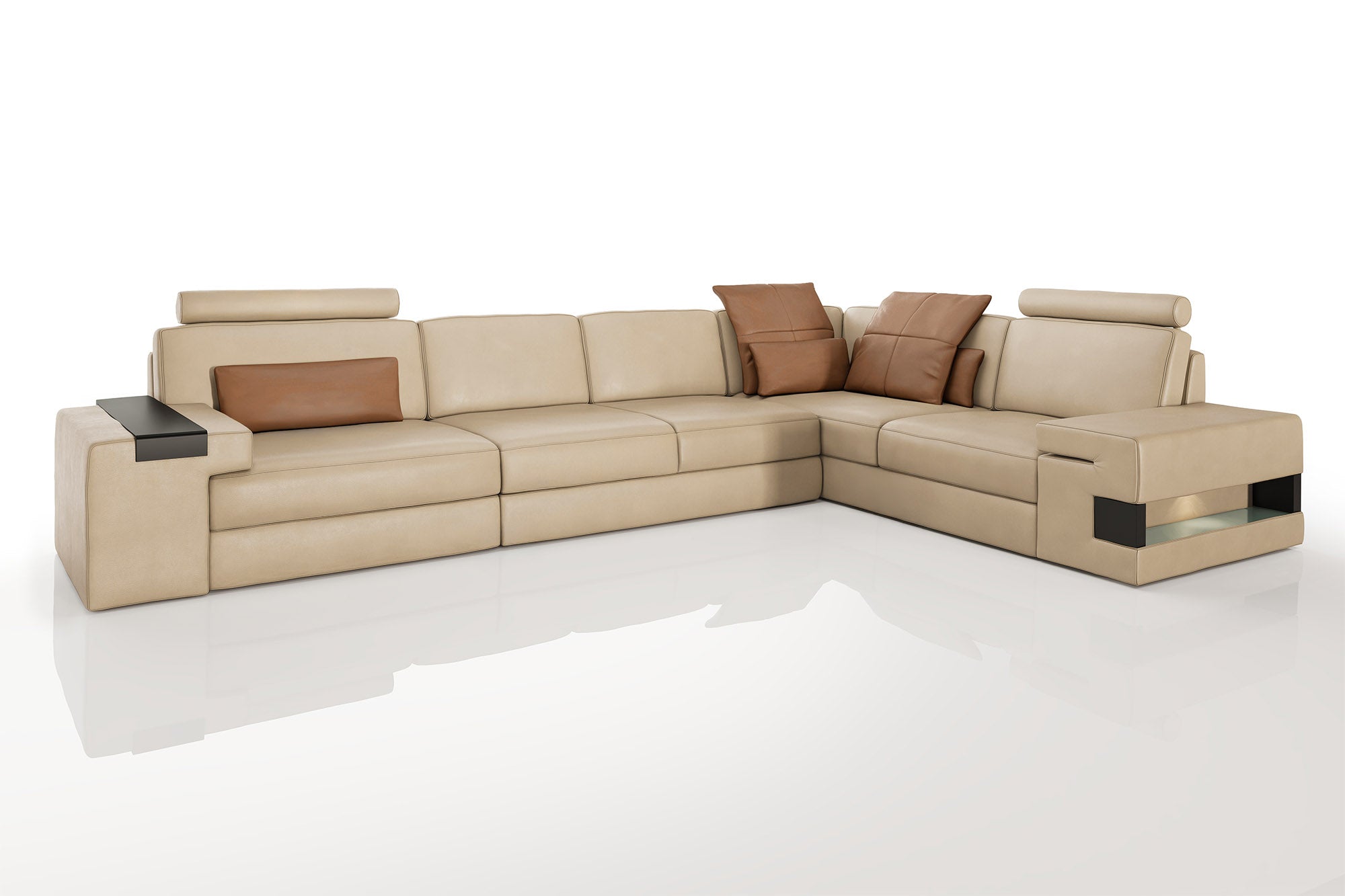 Los Angeles II Leather L-Sectional