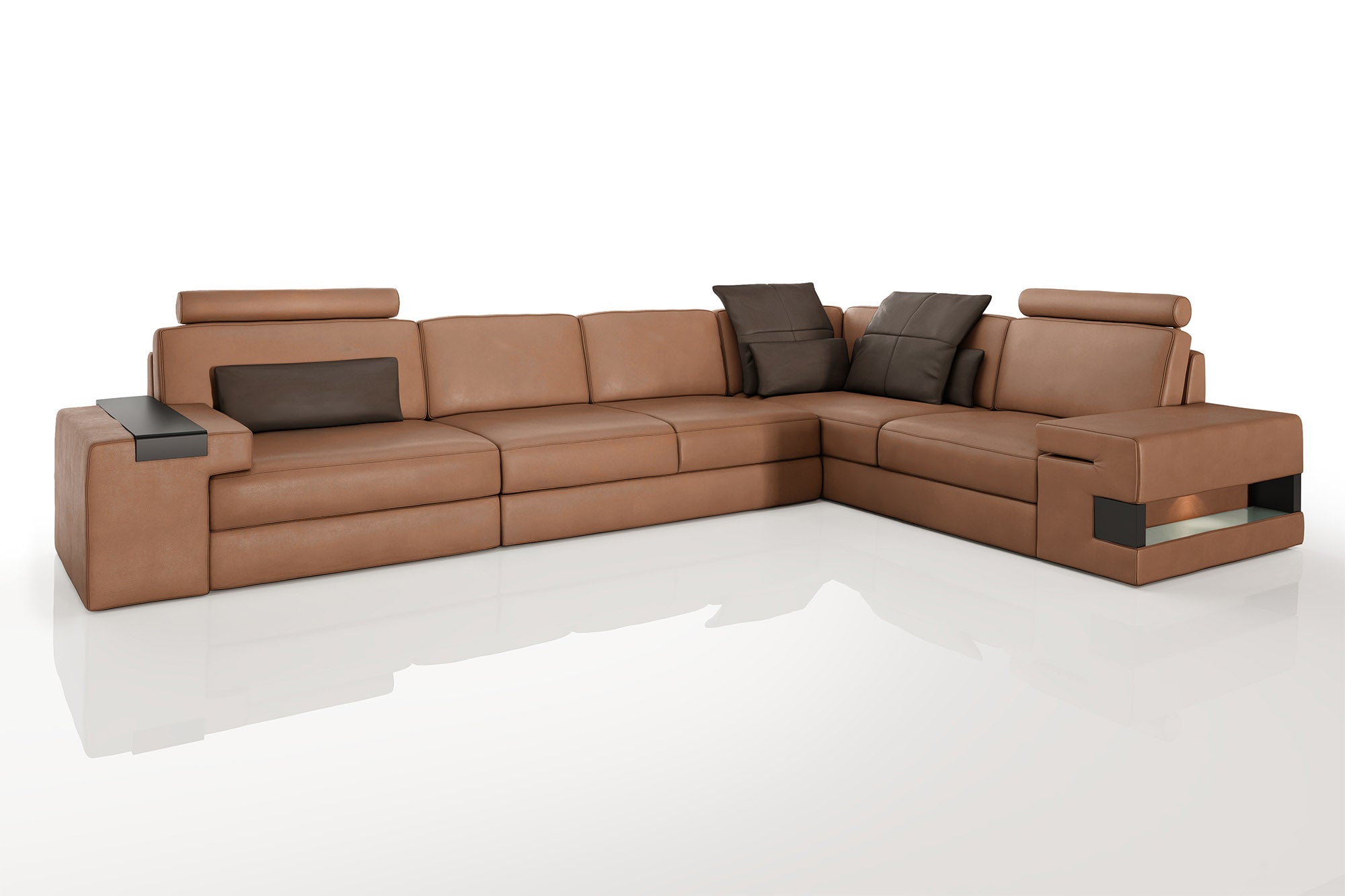 Los Angeles II Leather L-Sectional
