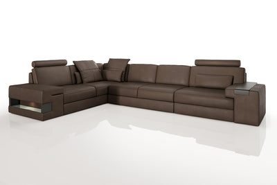 IN-STOCK Los Angeles II Leather L-Sectional + Armchair - UNBOXED