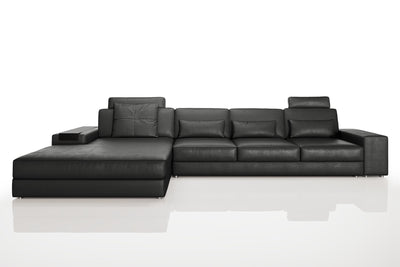 Los Angeles III-LG Modern Leather Chaise Sectional