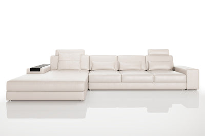 Los Angeles III-LG Modern Leather Chaise Sectional