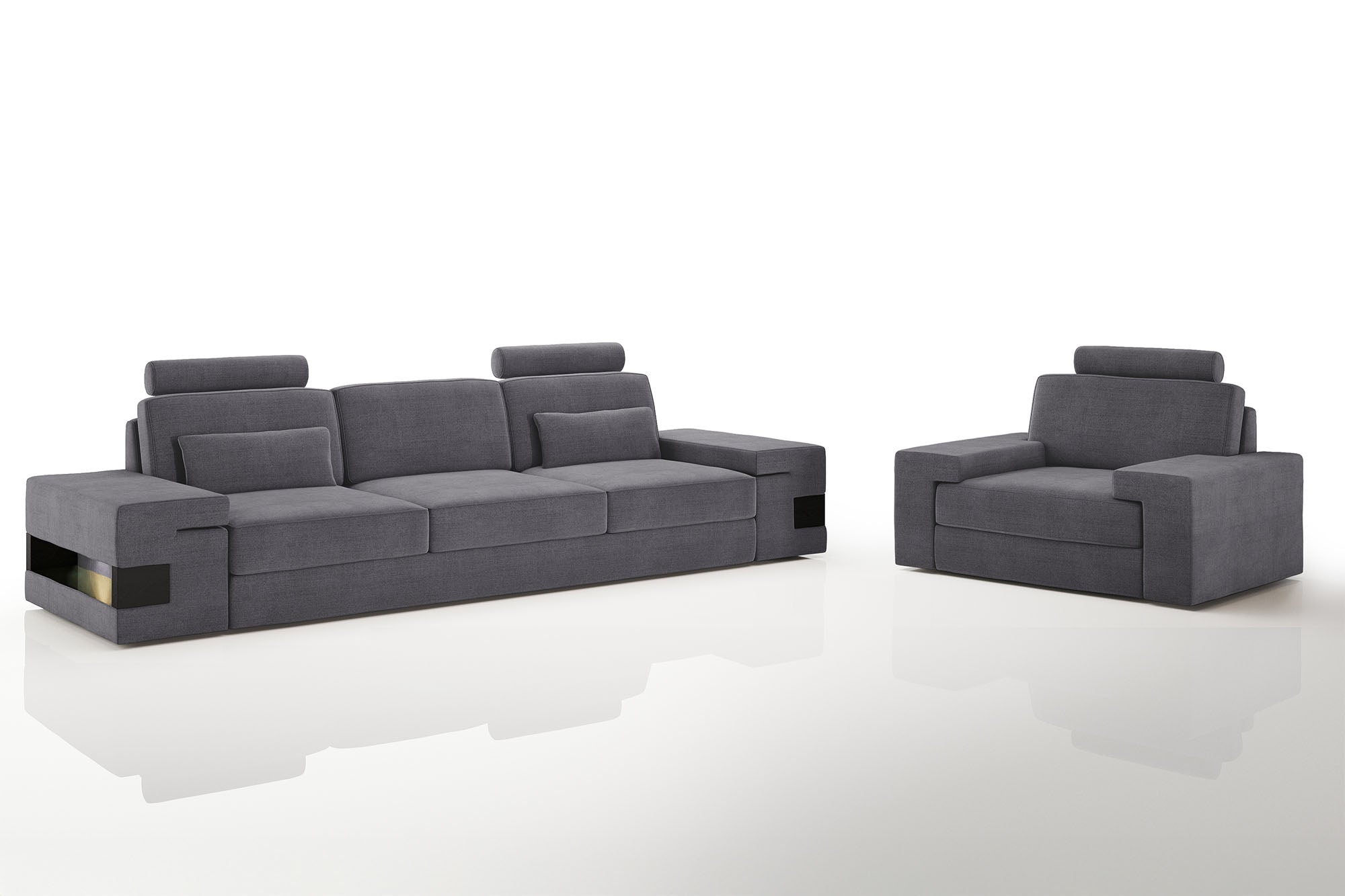 Los Angeles Fabric Sofa Set