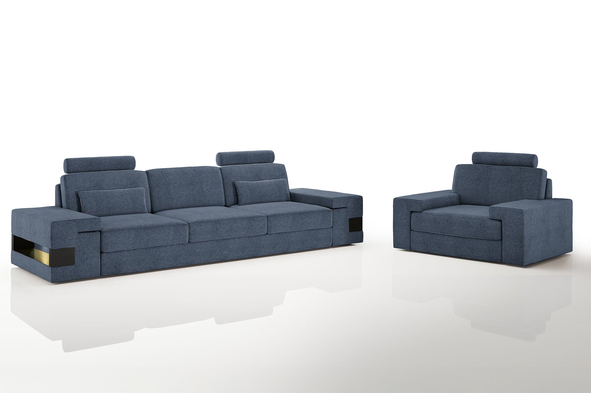Los Angeles Fabric Sofa Set