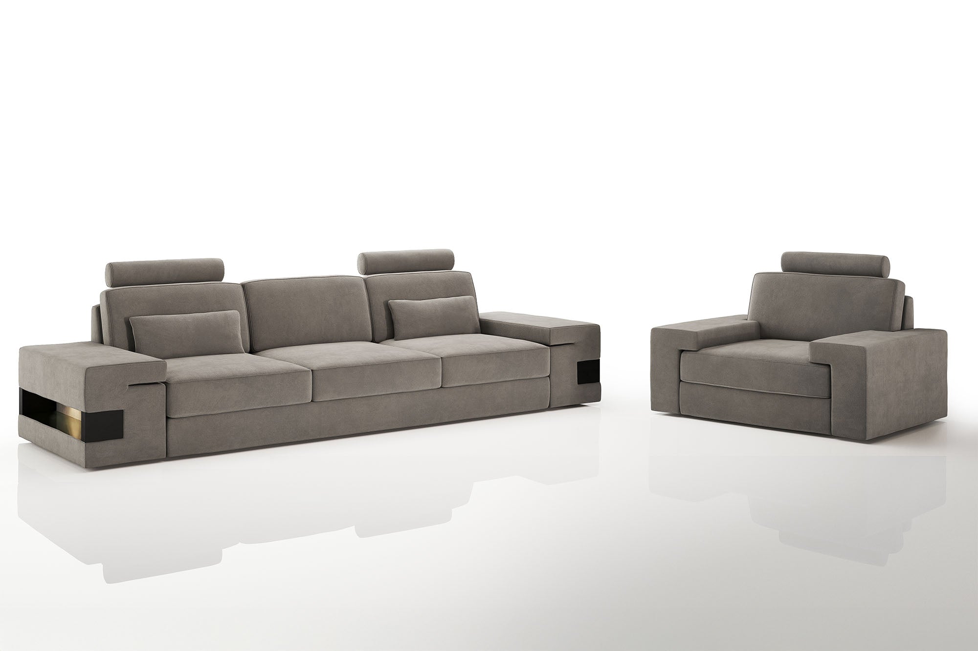 Los Angeles Fabric Sofa Set