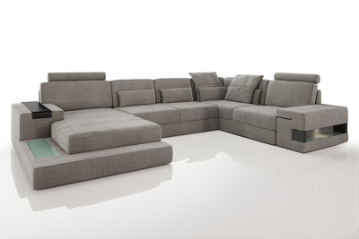 Los Angeles Fabric U-Chaise Sectional