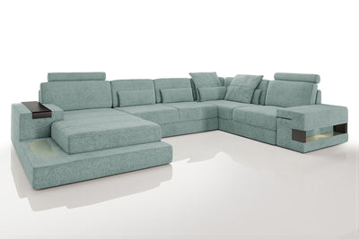 Los Angeles Fabric U-Chaise Sectional