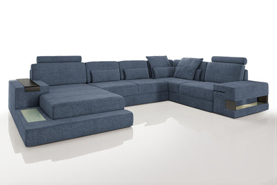 Los Angeles Fabric U-Chaise Sectional