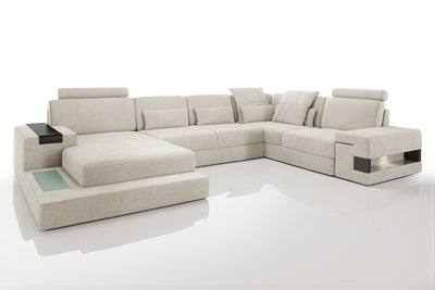 Los Angeles Fabric U-Chaise Sectional