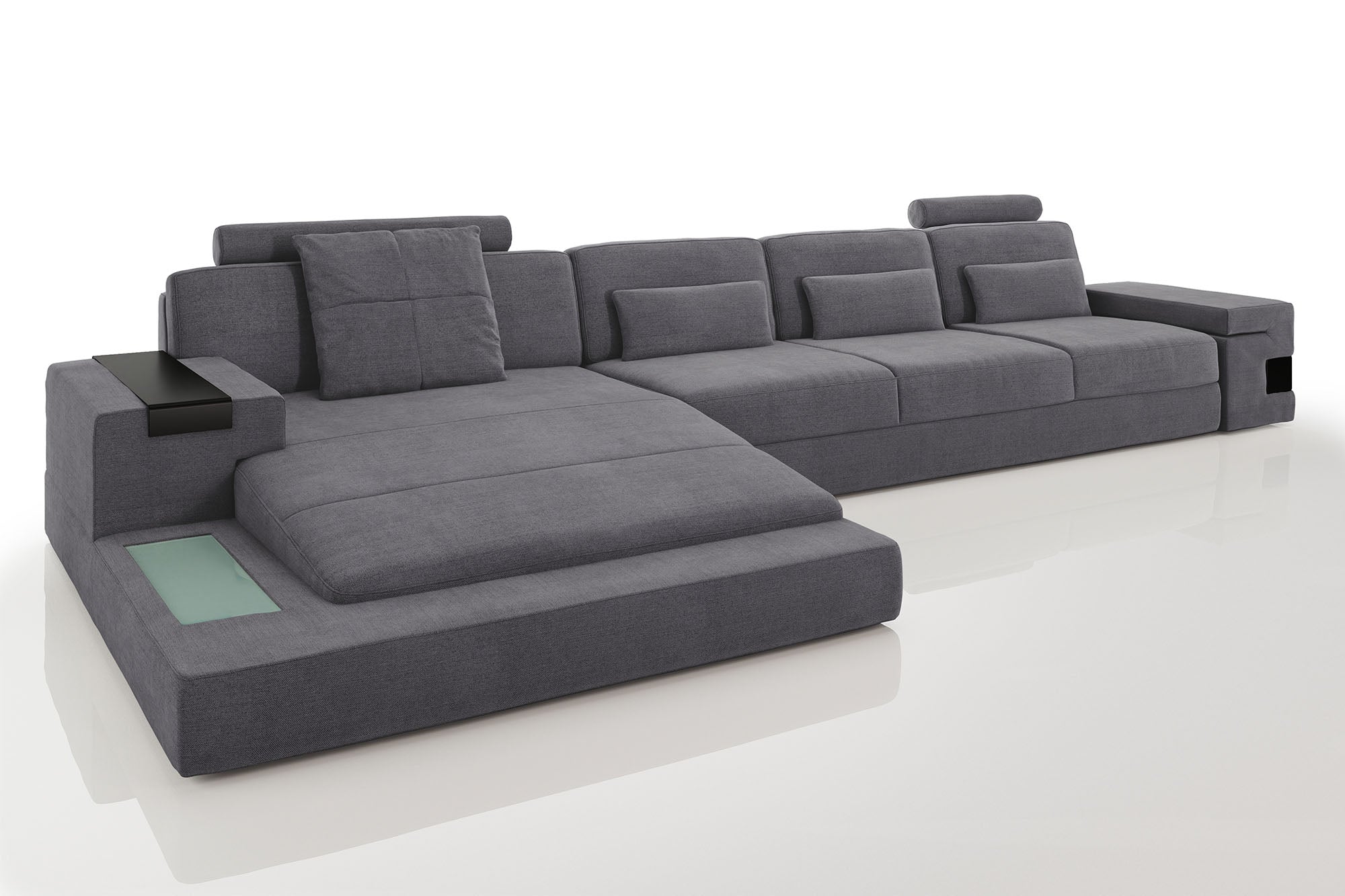 Los Angeles III-LG Fabric Chaise Sectional