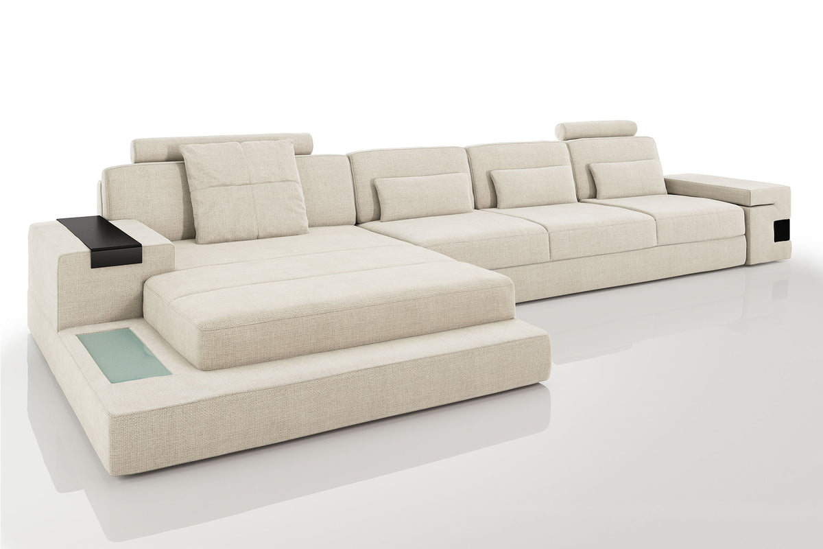 Los Angeles III-LG Fabric Chaise Sectional