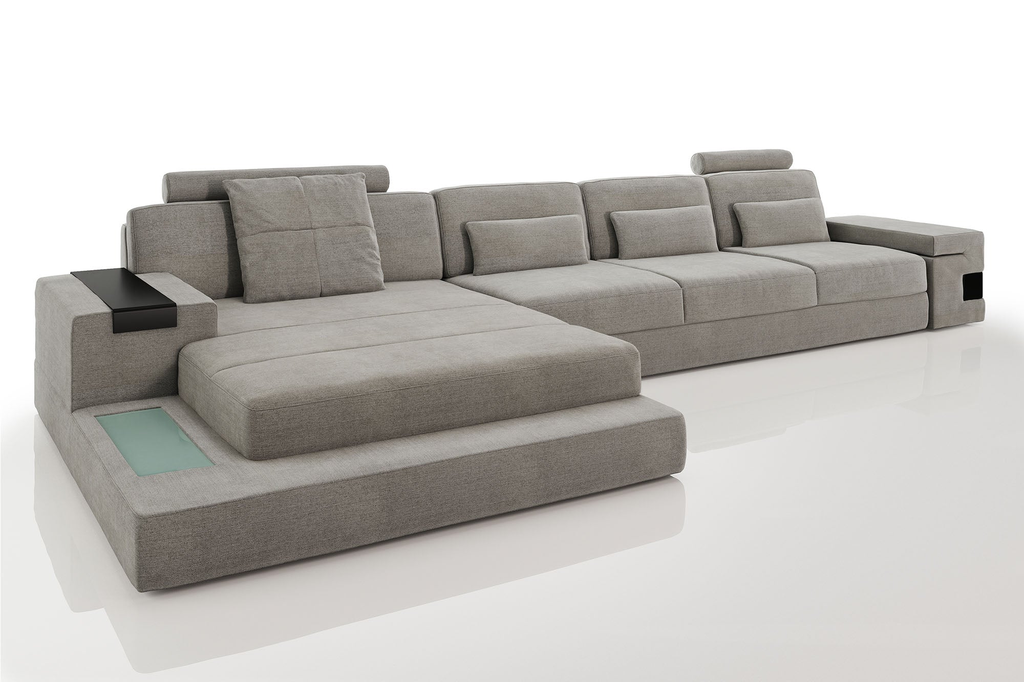 Los Angeles III-LG Fabric Chaise Sectional