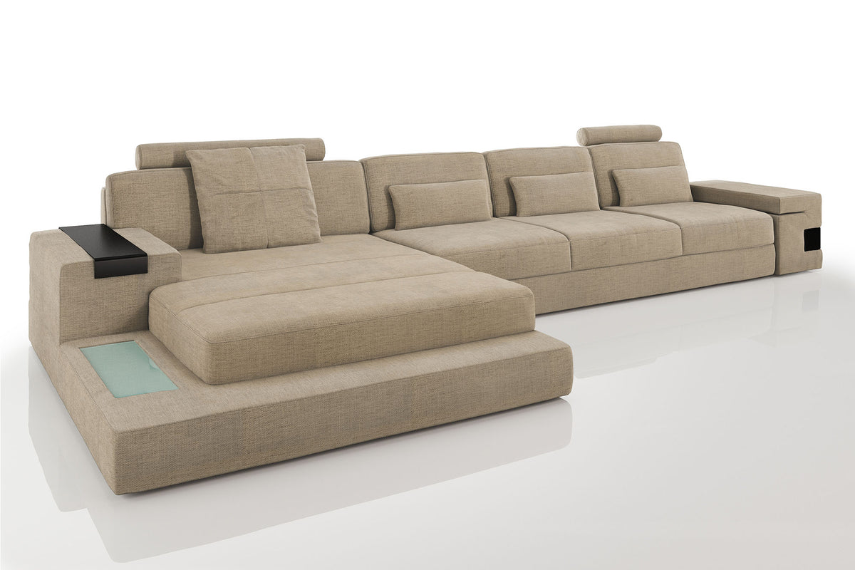Los Angeles III-LG Fabric Chaise Sectional