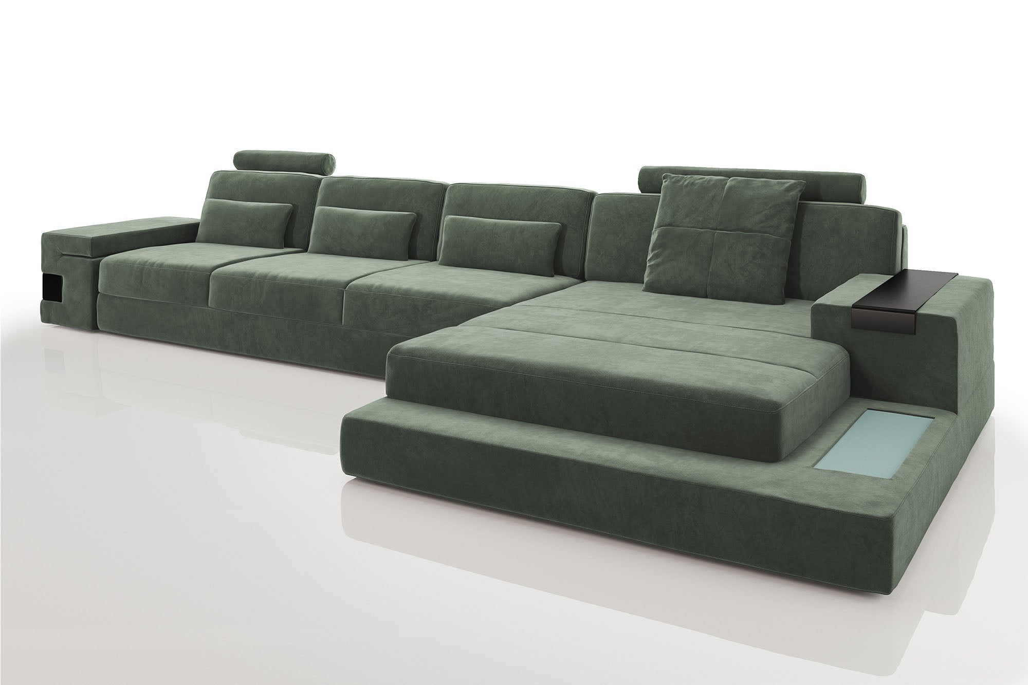 Los Angeles III-LG Fabric Chaise Sectional