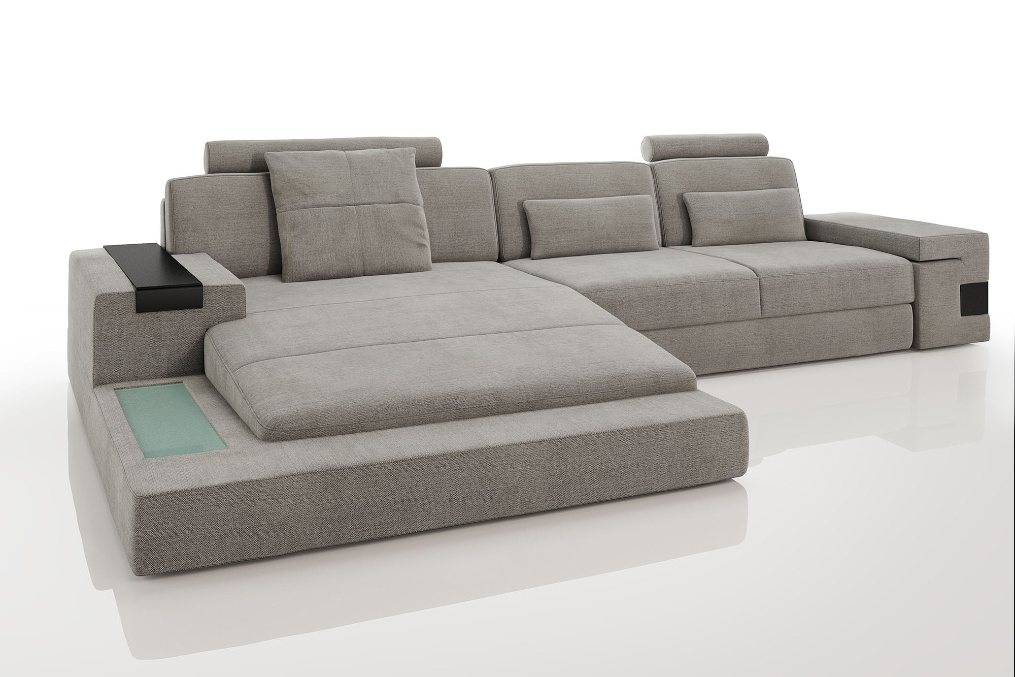 Los Angeles III Fabric Chaise Sofa