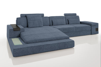Los Angeles III Fabric Chaise Sofa