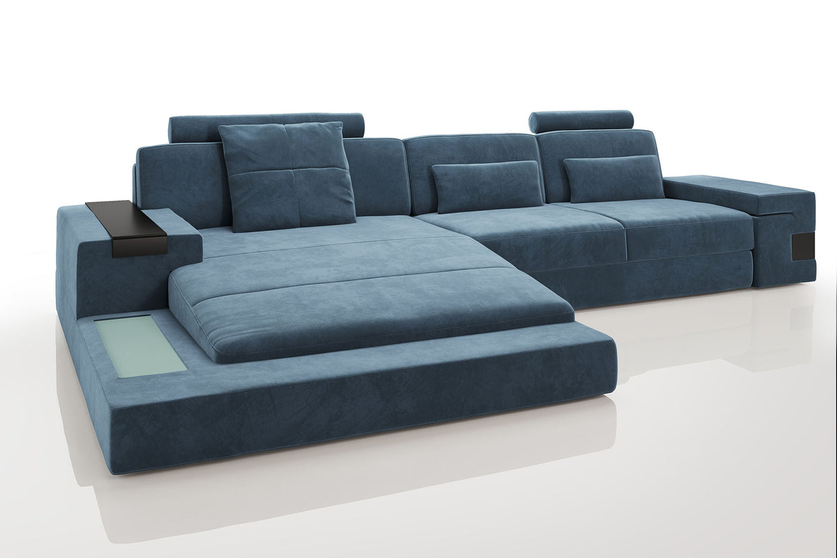 Los Angeles III Fabric Chaise Sofa