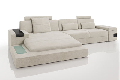 Los Angeles III Fabric Chaise Sofa