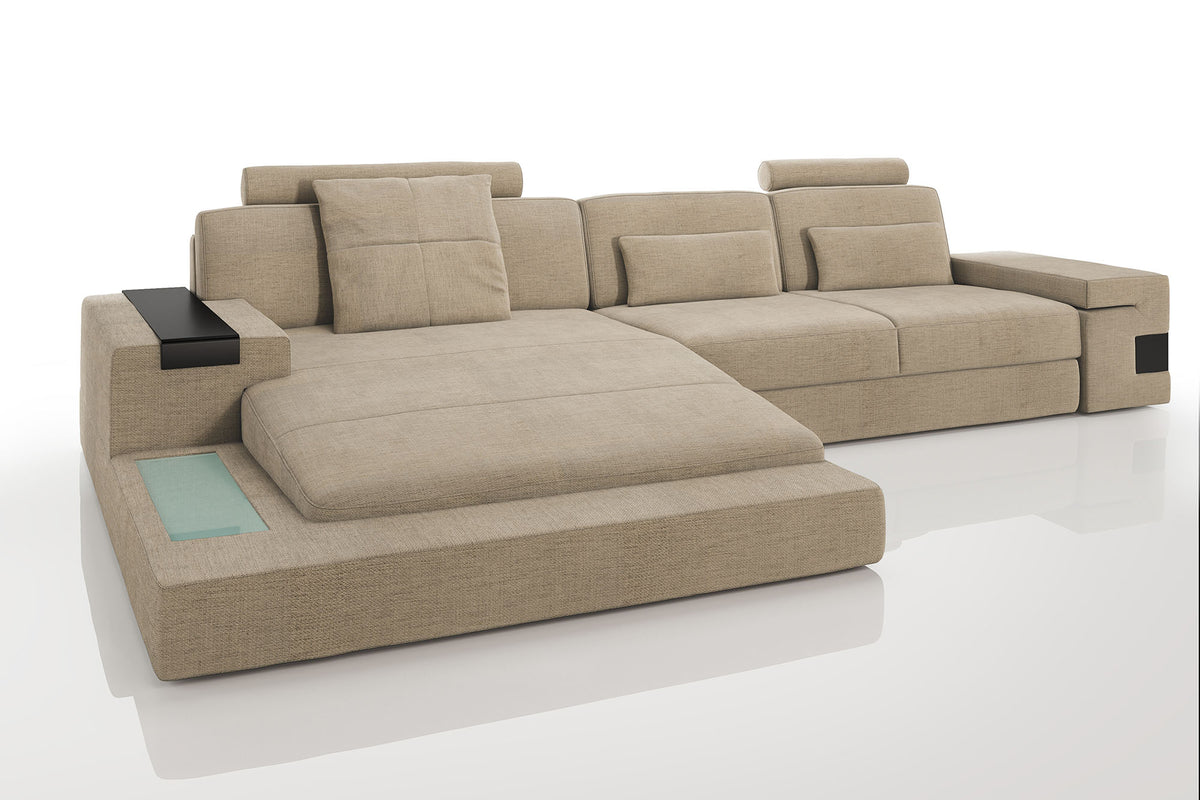 Los Angeles III Fabric Chaise Sofa