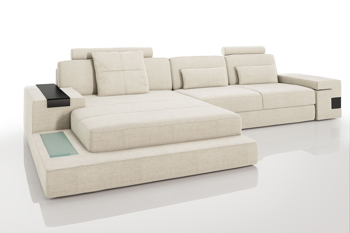 Los Angeles III Fabric Chaise Sofa