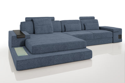 Los Angeles III Fabric Chaise Sofa