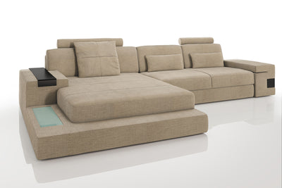 Los Angeles III Fabric Chaise Sofa