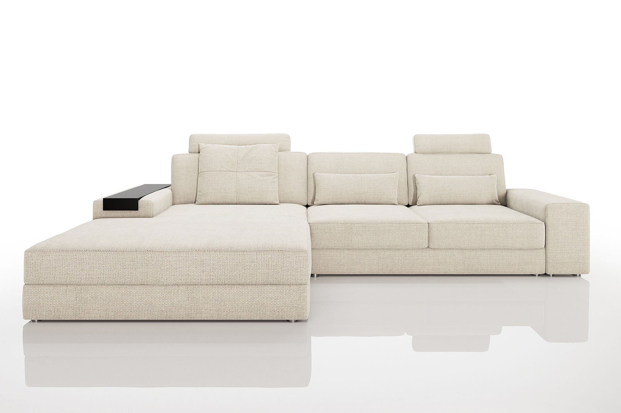 Los Angeles III Modern Fabric Chaise Sofa