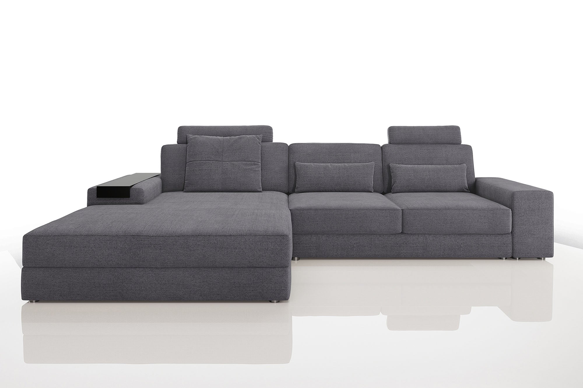 Los Angeles III Modern Fabric Chaise Sofa