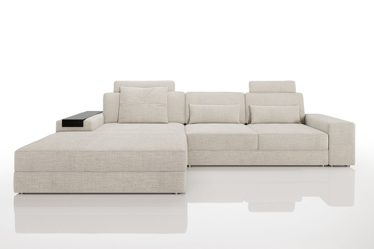 Los Angeles III Modern Fabric Chaise Sofa