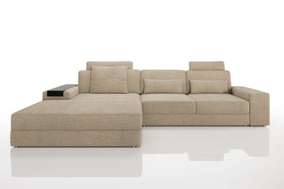 Los Angeles III Modern Fabric Chaise Sofa