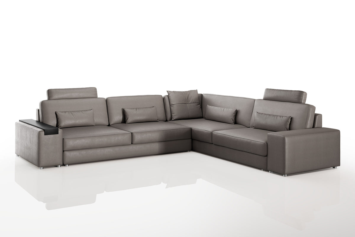 Los Angeles II Modern Leather L-Sectional