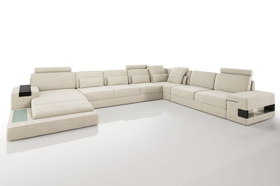 Los Angeles LG Fabric U-Chaise Sectional Large