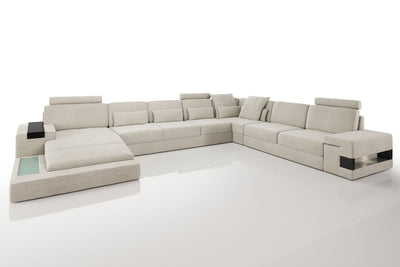 Los Angeles LG Fabric U-Chaise Sectional Large