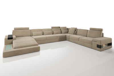 Los Angeles LG Fabric U-Chaise Sectional Large