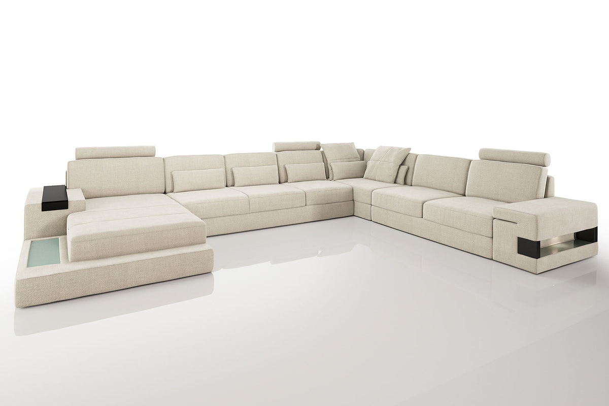 Los Angeles LG Fabric U-Chaise Sectional Large