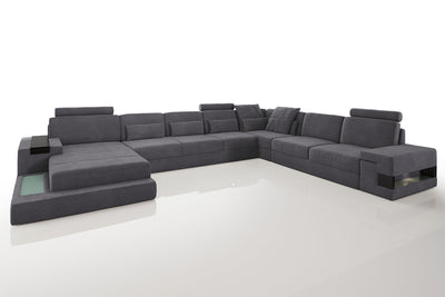 Los Angeles LG Fabric U-Chaise Sectional Large