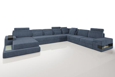 Los Angeles LG Fabric U-Chaise Sectional Large