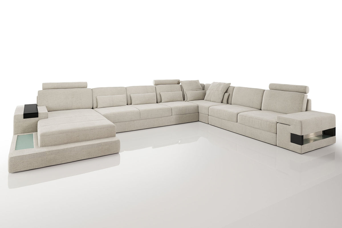 Los Angeles LG Fabric U-Chaise Sectional Large