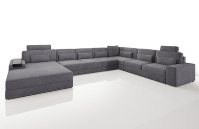 Los Angeles LG Modern Fabric U-Chaise Sectional Large