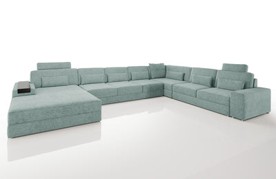 Los Angeles LG Modern Fabric U-Chaise Sectional Large