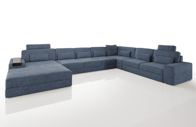 Los Angeles LG Modern Fabric U-Chaise Sectional Large