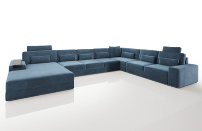Los Angeles LG Modern Fabric U-Chaise Sectional Large