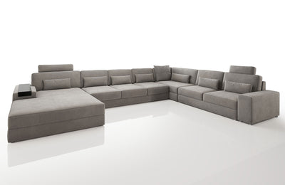 Los Angeles LG Modern Fabric U-Chaise Sectional Large