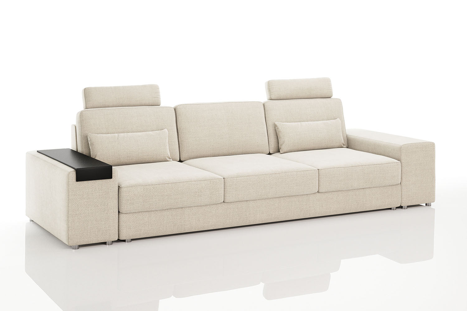 Los Angeles Modern Fabric 3 Seater Sofa