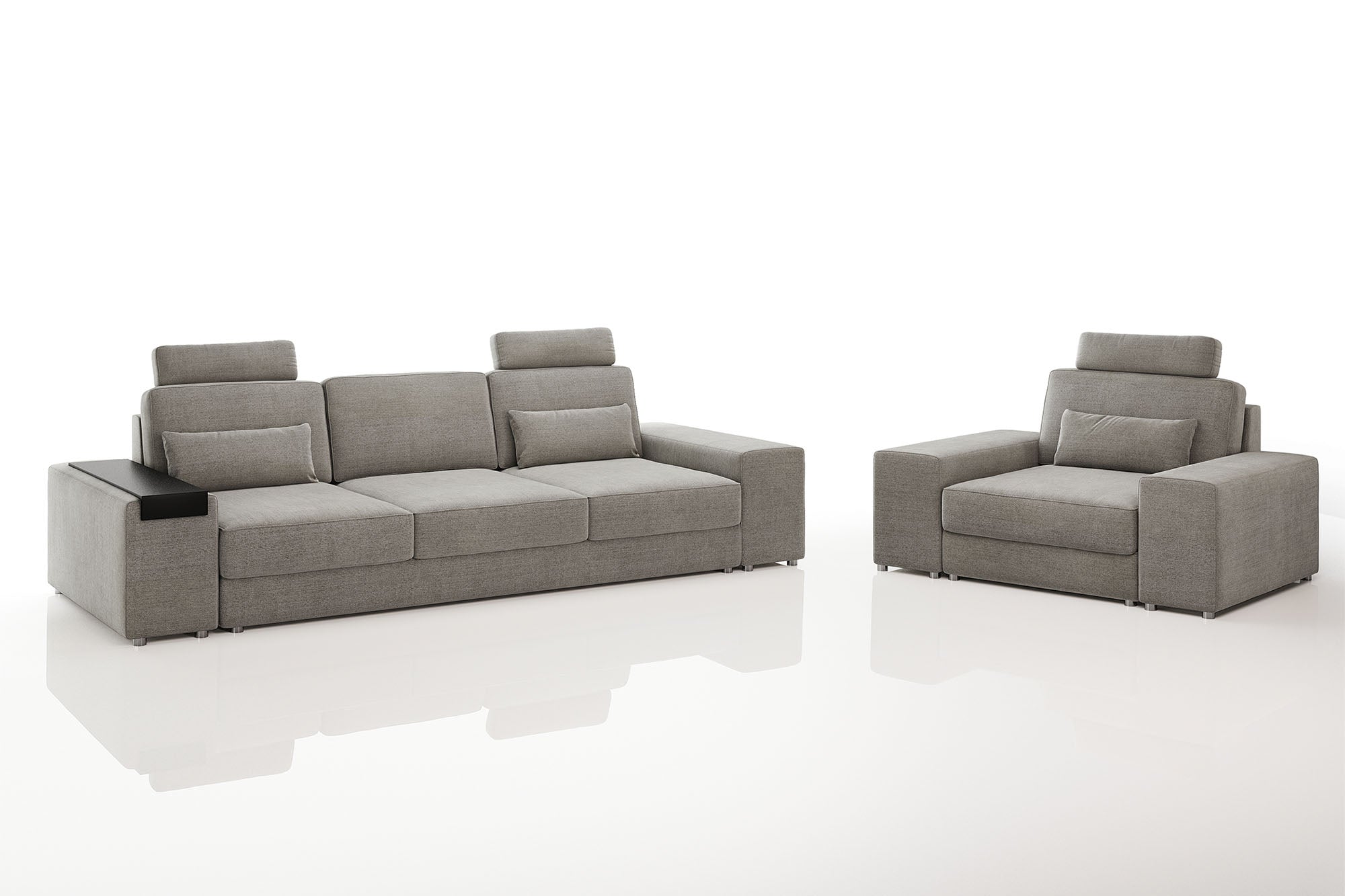 Los Angeles Modern Fabric Sofa Set